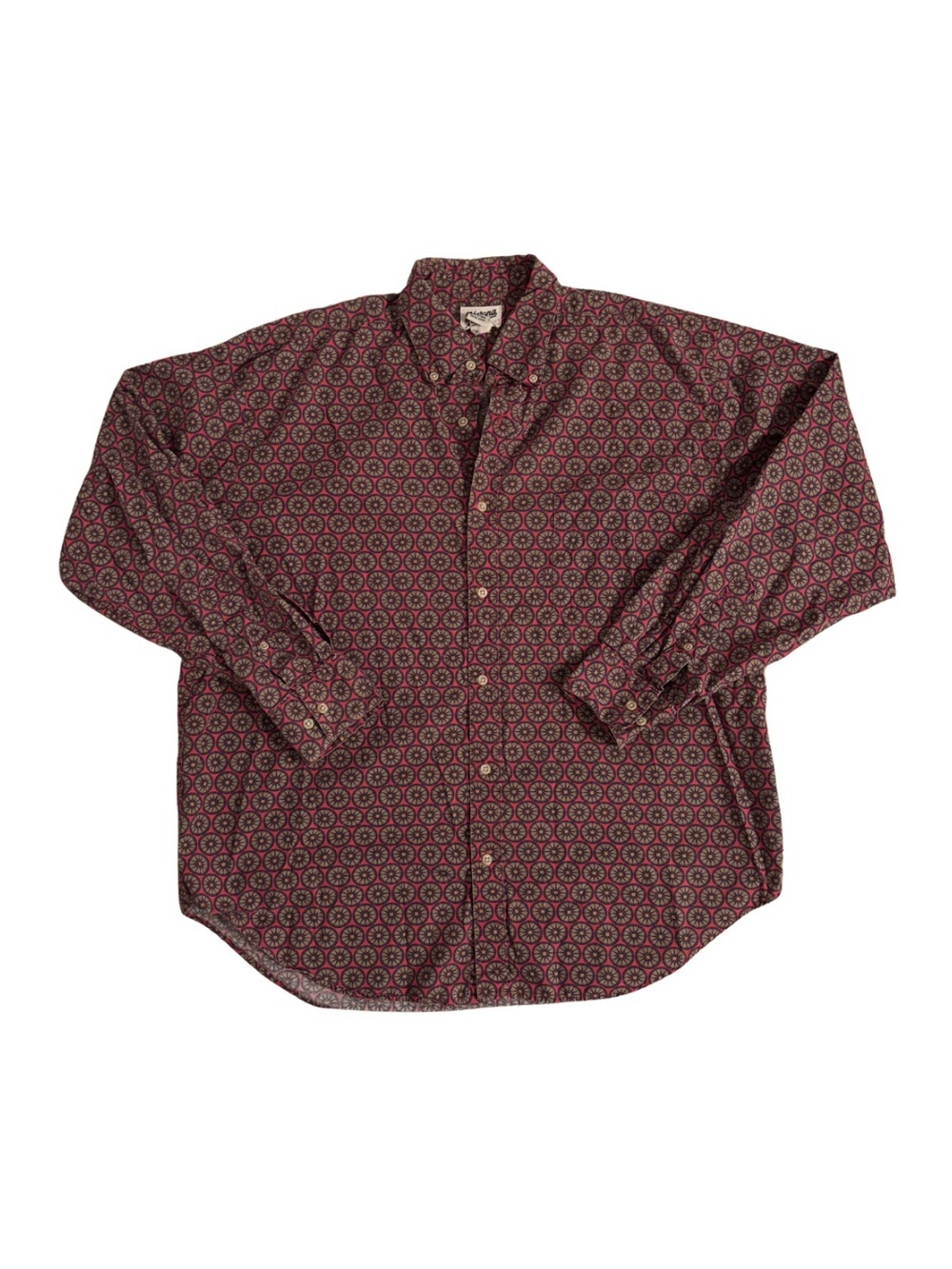 Merona Geo Patterned Long-Sleeve Shirt - Burgundy